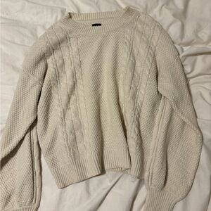 GAP off white cropped cable knit sweater (worn)
